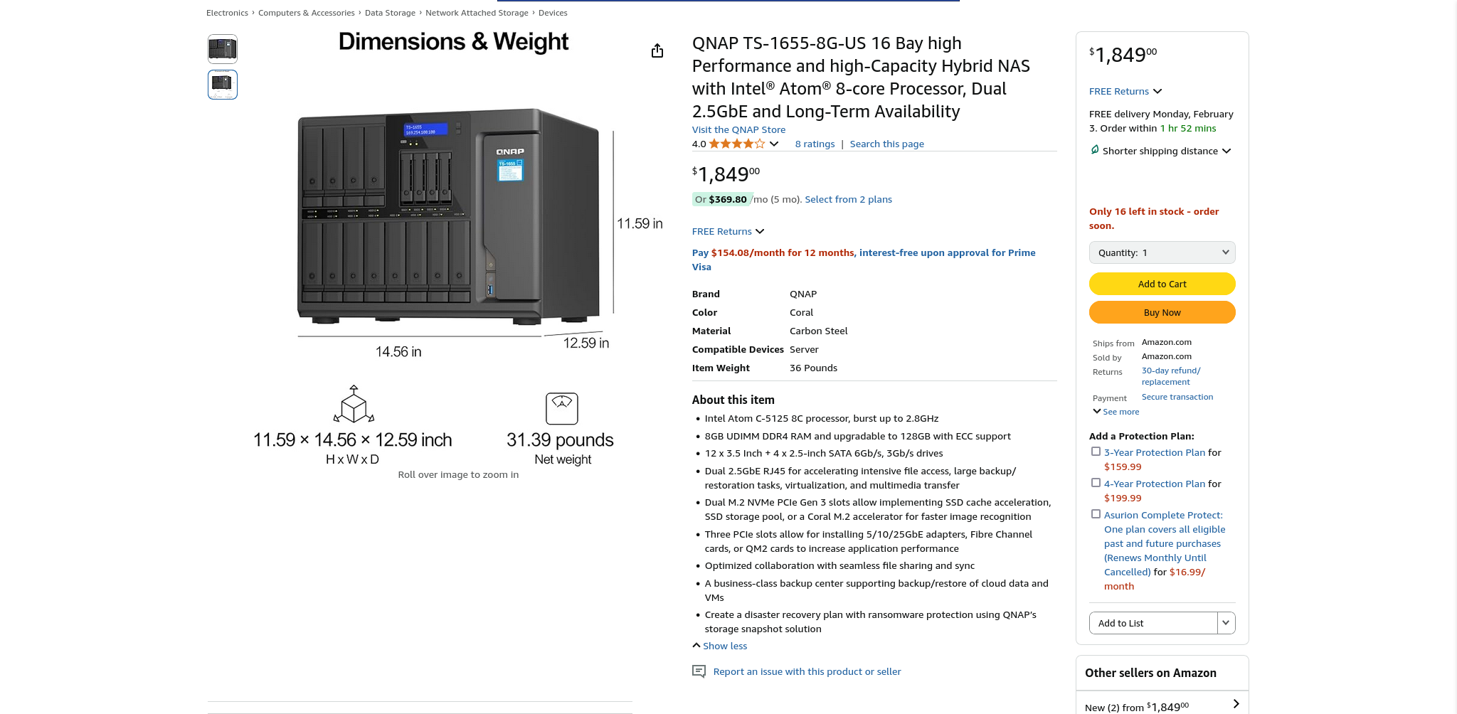 QNAP TS 1655